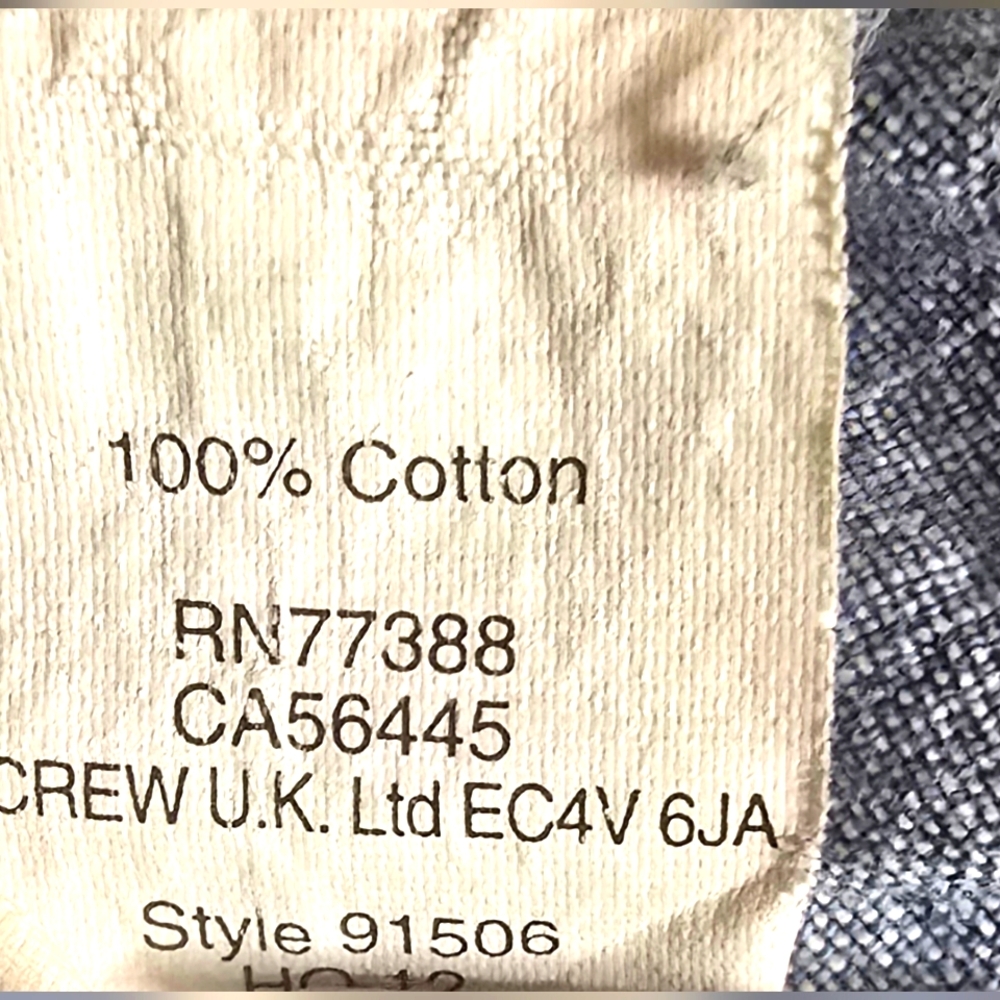 J. Crew Clasic Denim Chambray Button-Up Roll Tab Sleeves Shirt Size S - Picture 6 of 10
